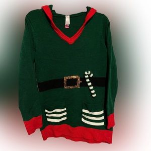 No Boundaries holiday christmas pullover hoodie sweater Sz Medium 7/9